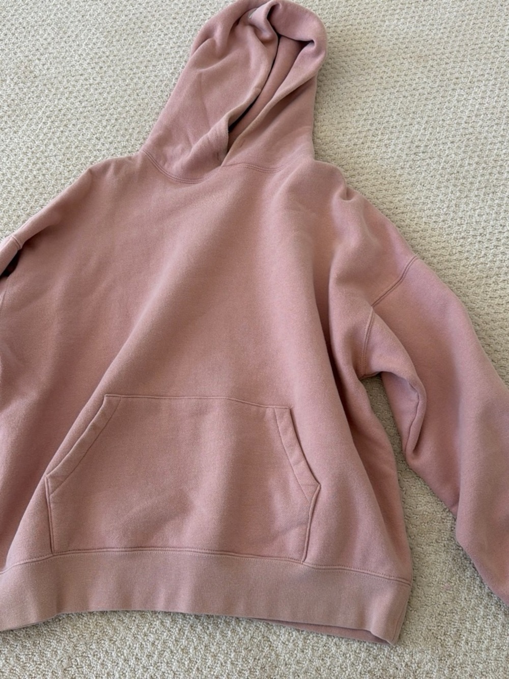 ESSENTIALS Dusty Pink Logo Hoodie - Picture 2 of 4